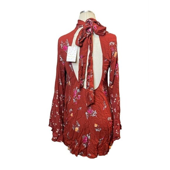 Free People Dress Tate Tunic Mini Blouse Vintage Combo X-Small New womens floral - Picture 5 of 13